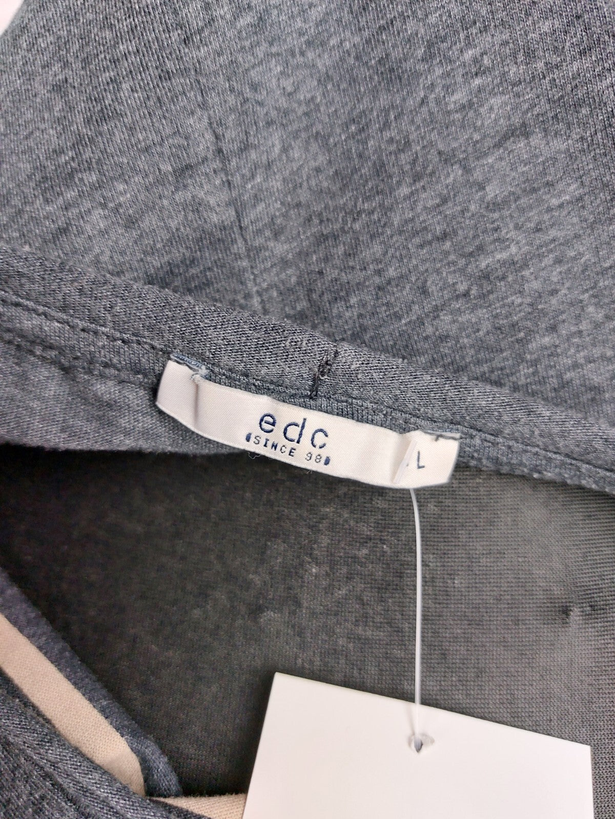 EK4440 Damen Langarmshirt von edc, grau, gestreift, Gr. L3