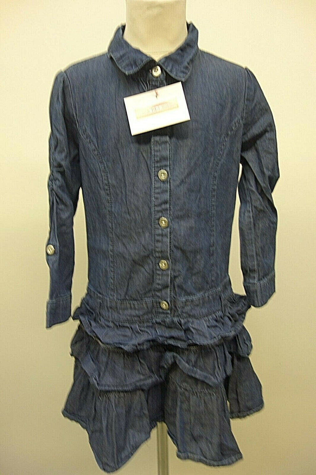 EK1401 Mädchen Kleid von Guess, Jeansstoff, blau, Gr. L(14)0