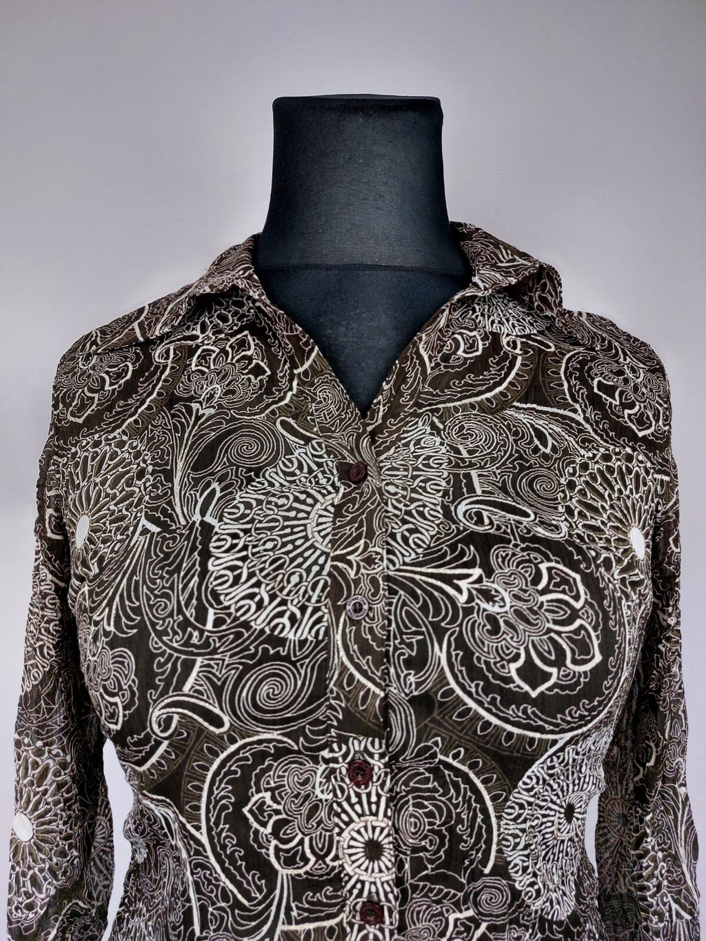 EK4829 Damen Bluse von Street One, braun/weiß, Gr. 361