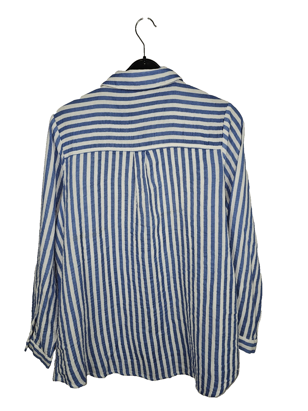 EK7861 Damen Bluse von Gina, Weiß/Blau, Gr. XL5
