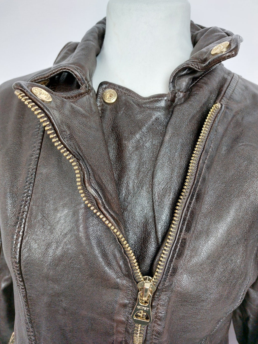 EK3165 Damen Lederjacke von Gipsy, braun, Gr. L (fällt kleiner aus)5