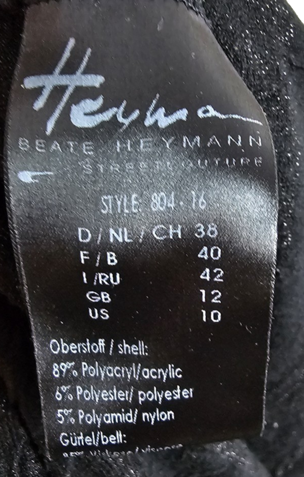 EK7206 Damen Kleid von Beate Heymann Streetcouture, Schwarz, Gr.385