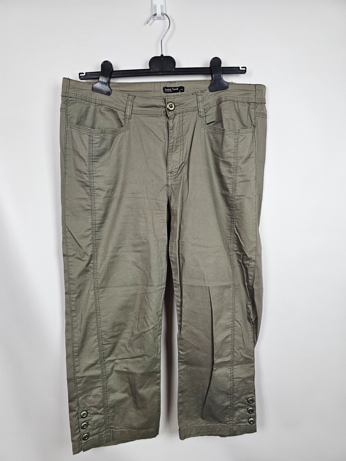 EK6409 Damen Stoffhose von Laura Torelli, Braun, Gr.:440