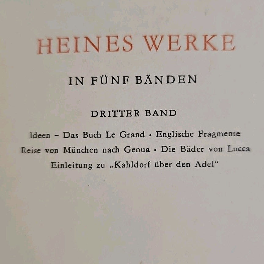 EB3636 Heines Werke in fünf Bänden, Band 3, Heinrich Heine 2