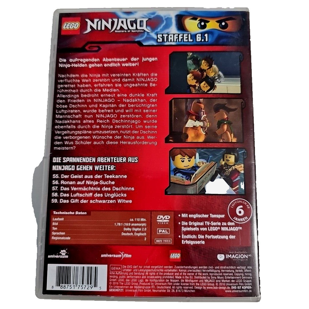 EB2447 LEGO Ninjago, Master of Sinjitzu, STAFFEL 6.1 (DVD) NEU1