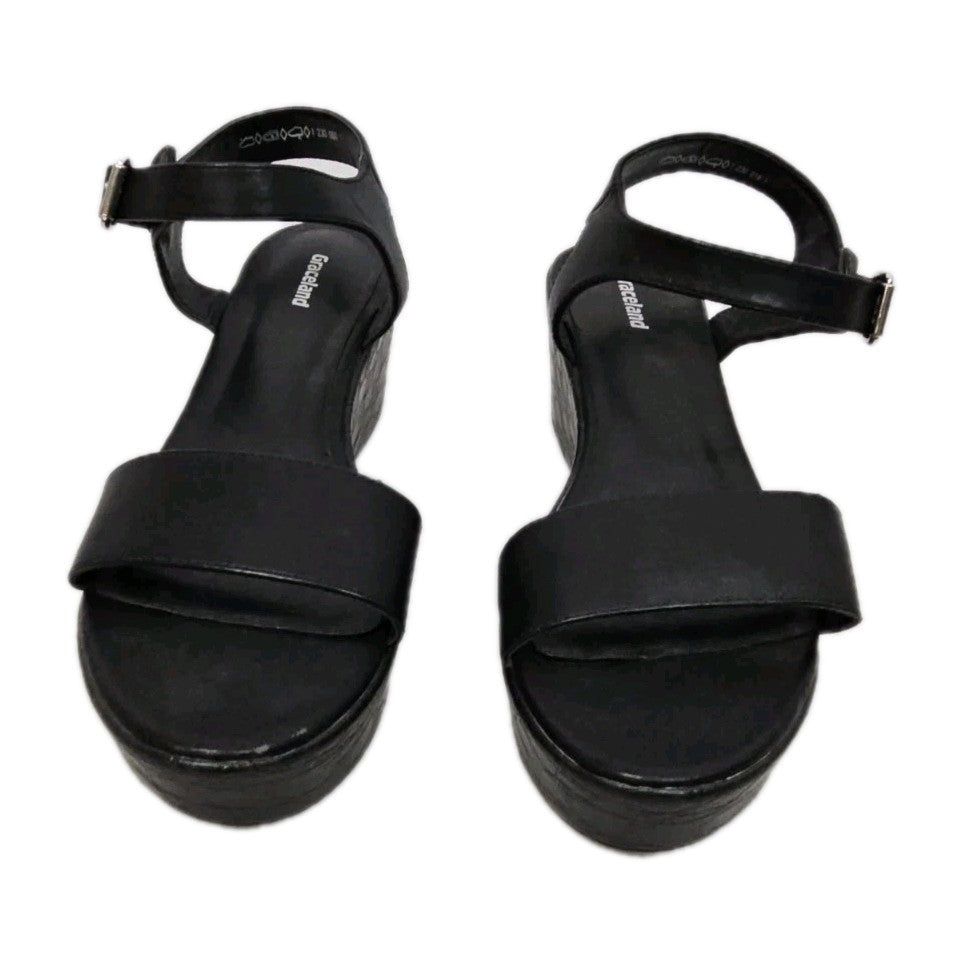 ES886 Damen Keilsandalen von Graceland, Schwarz, Gr. 391