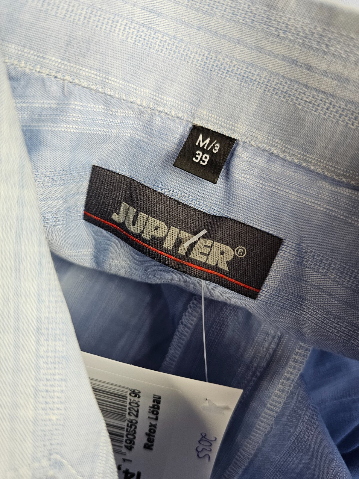 EK2035 Herren Kurzarmhemd von Jupiter, blau, Gr.M(39)5