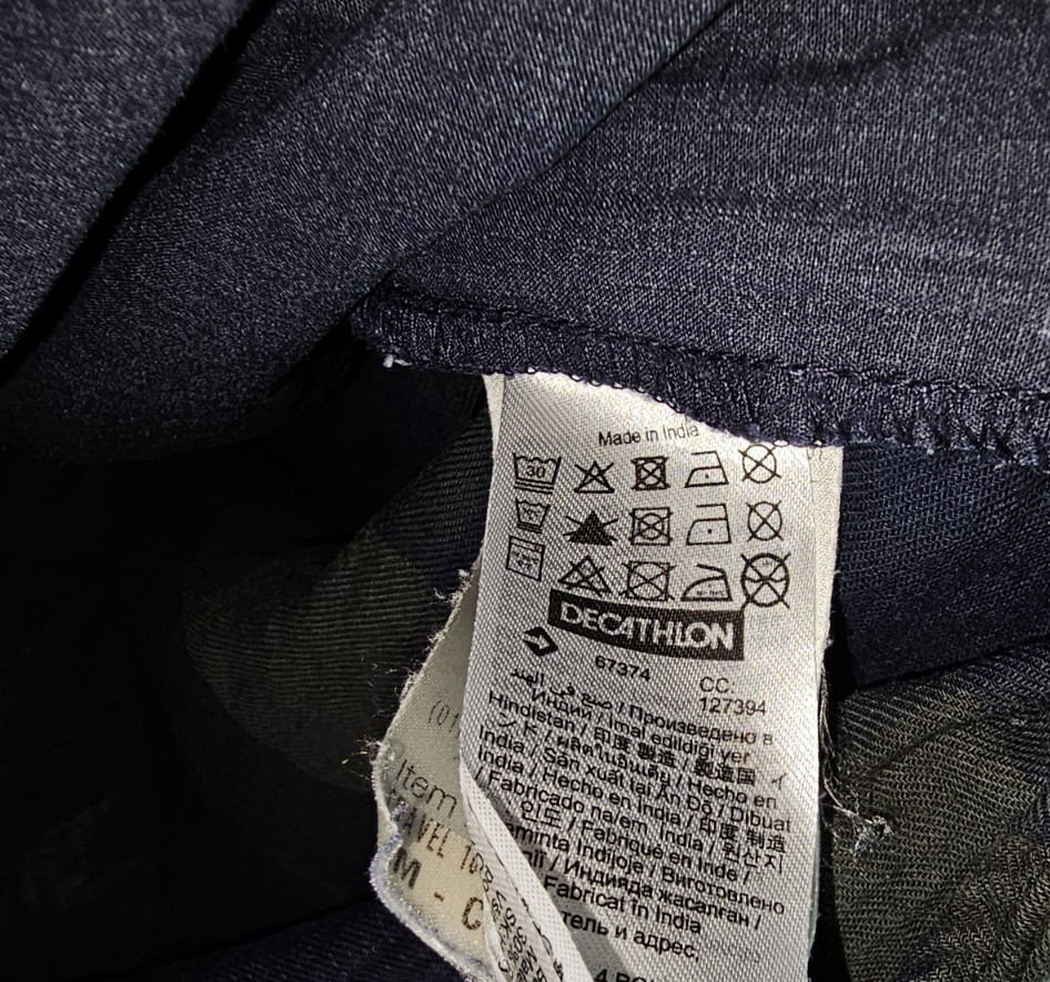 EK7983 Herren Hemd von Decathlon, blau-grün, Gr.M3