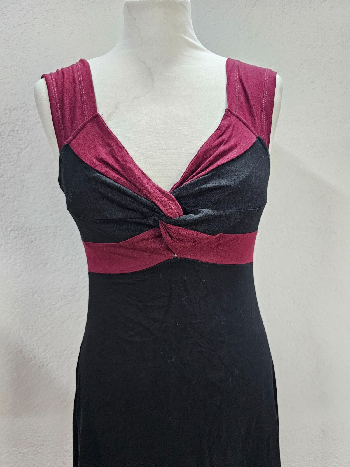 EK6332 Damen Kleid von Alchemy, schwarz/bordeaux, Gr. M1