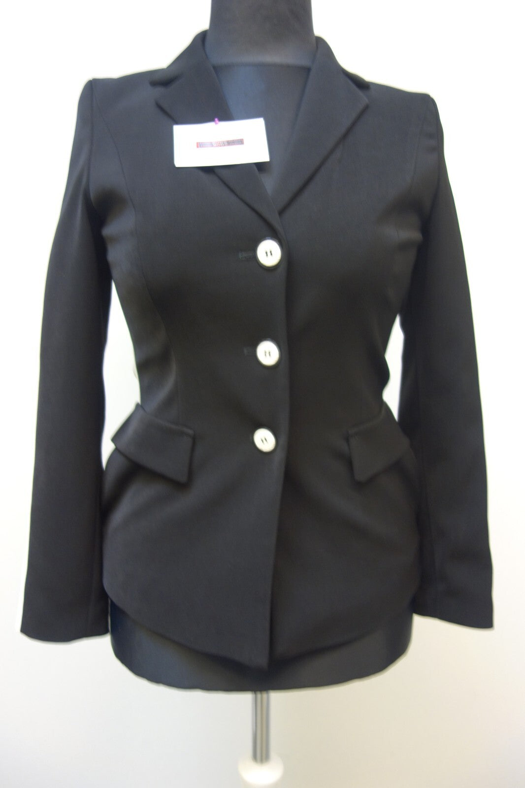 EK2887 Damen Blazer von Patrizia Dini, schwarz mit weiß, Gr. 380