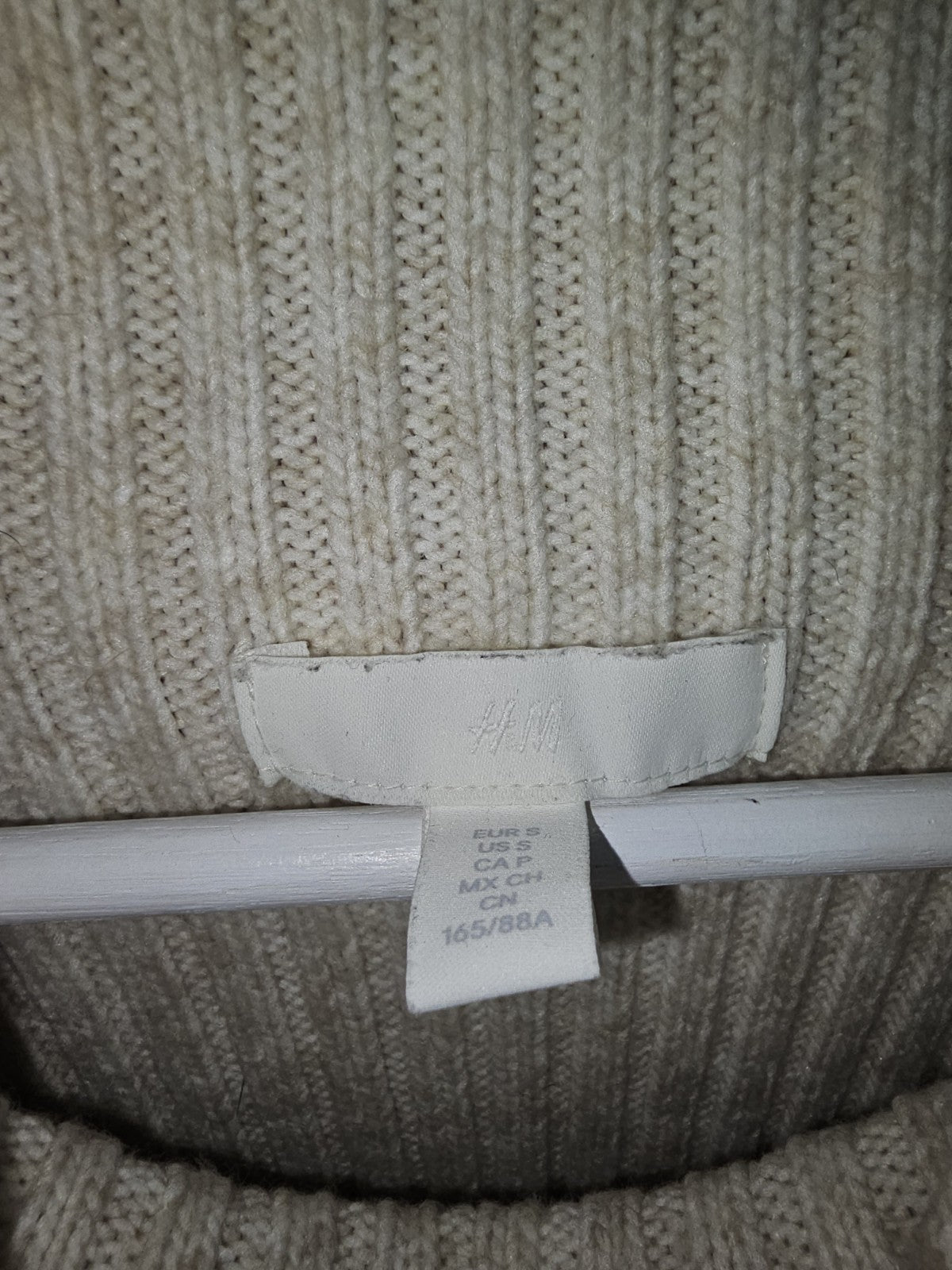 EK8963 Damen Rollkragenpullover von H&M,  Beige, Gr. S1