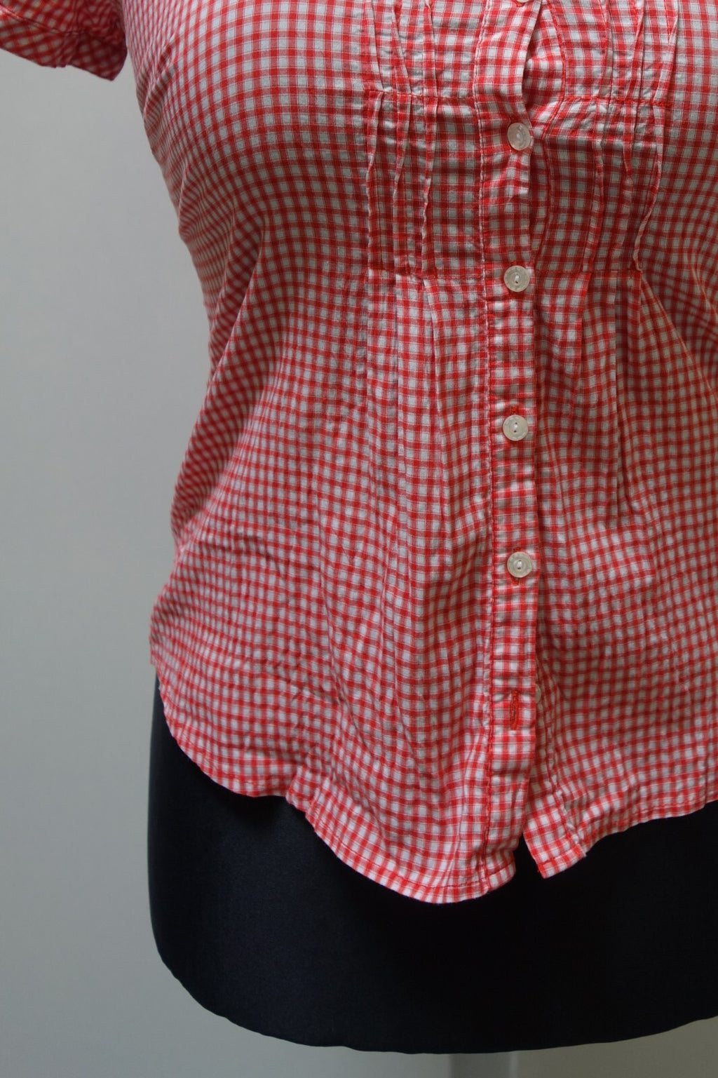 EK1922 Damen Bluse von Street One, rot-weiß, kariert, Gr. 361