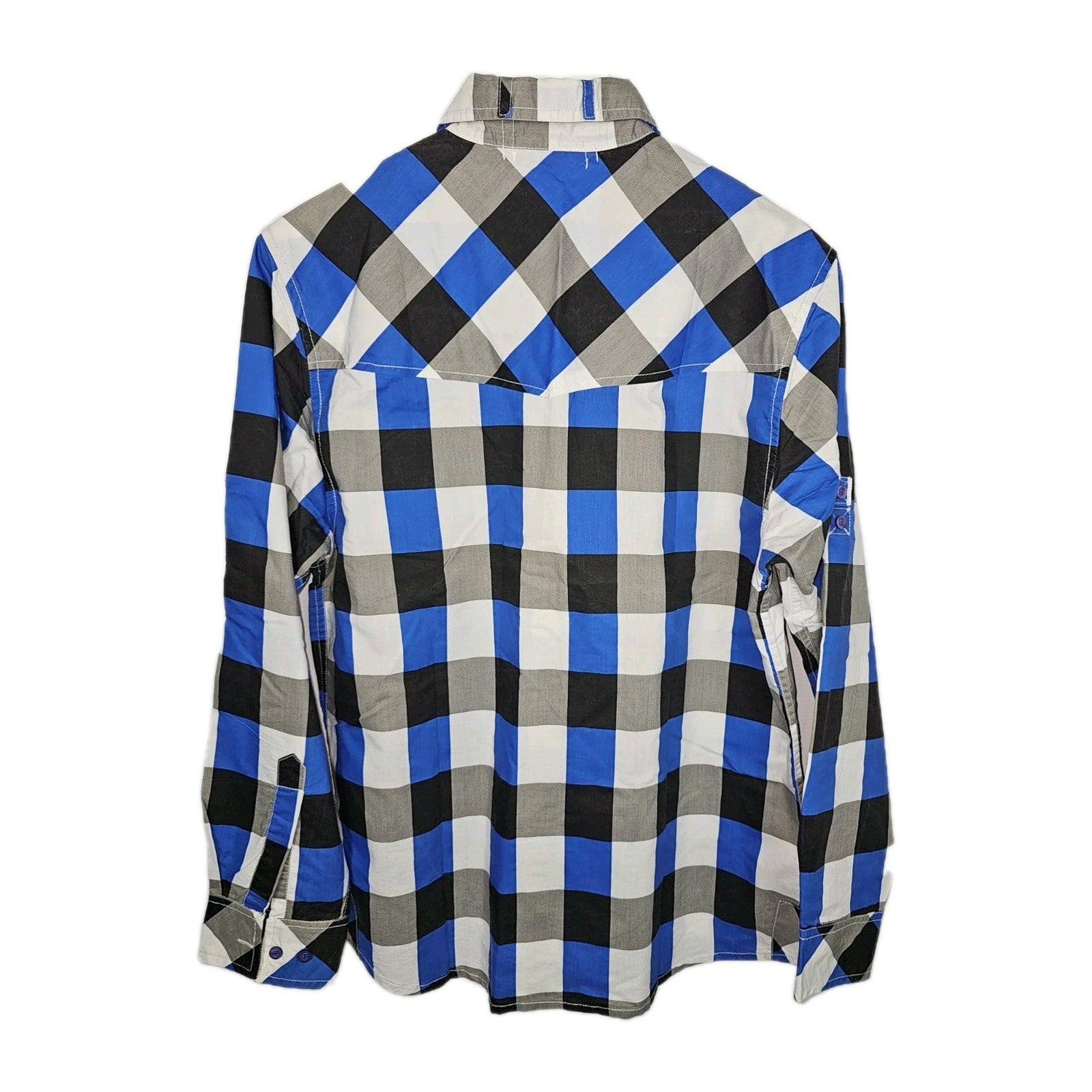 EK8345 Herren Hemd von Kik, blau-weiß,schwarz, Gr.S (37/38)3