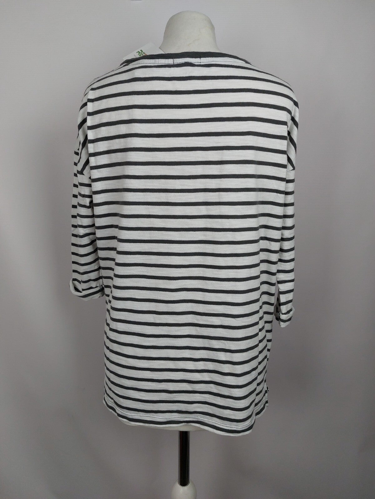 EK5014 Damen Shirt von Esprit, weiß/grau gestreift, Gr. M4