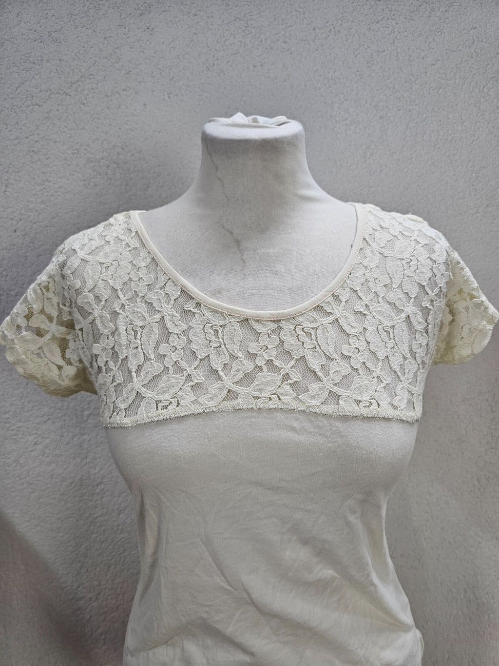 EK6195 Damen T-Shirt von Hilfiger, creme, Gr. S1