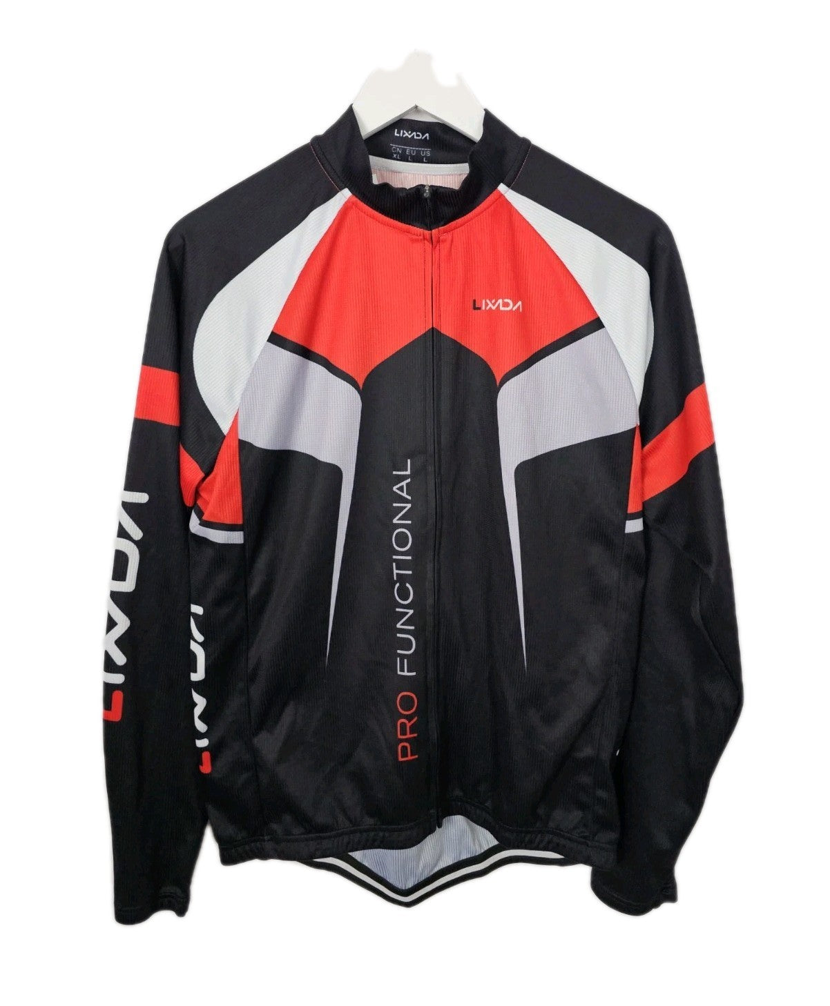 EK5059 Herren Radsport Set (Jacke-Gr.L,Hose-Gr.M)von Lixda, rot-schwarz, Gr.L;M 1