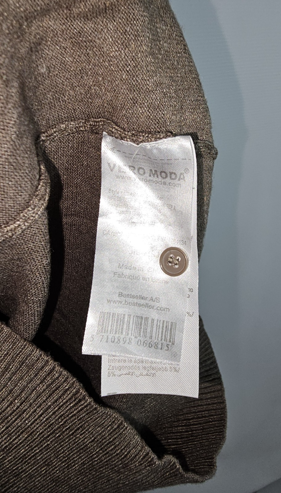 EK8186 Damen Strickjacke bon Vero Moda, Braun, Gr. M2