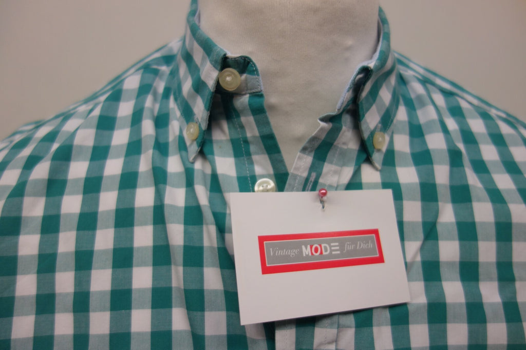 EK1298 Herren Hemd von McNeal, kariert, grün-weiß, Gr. M1