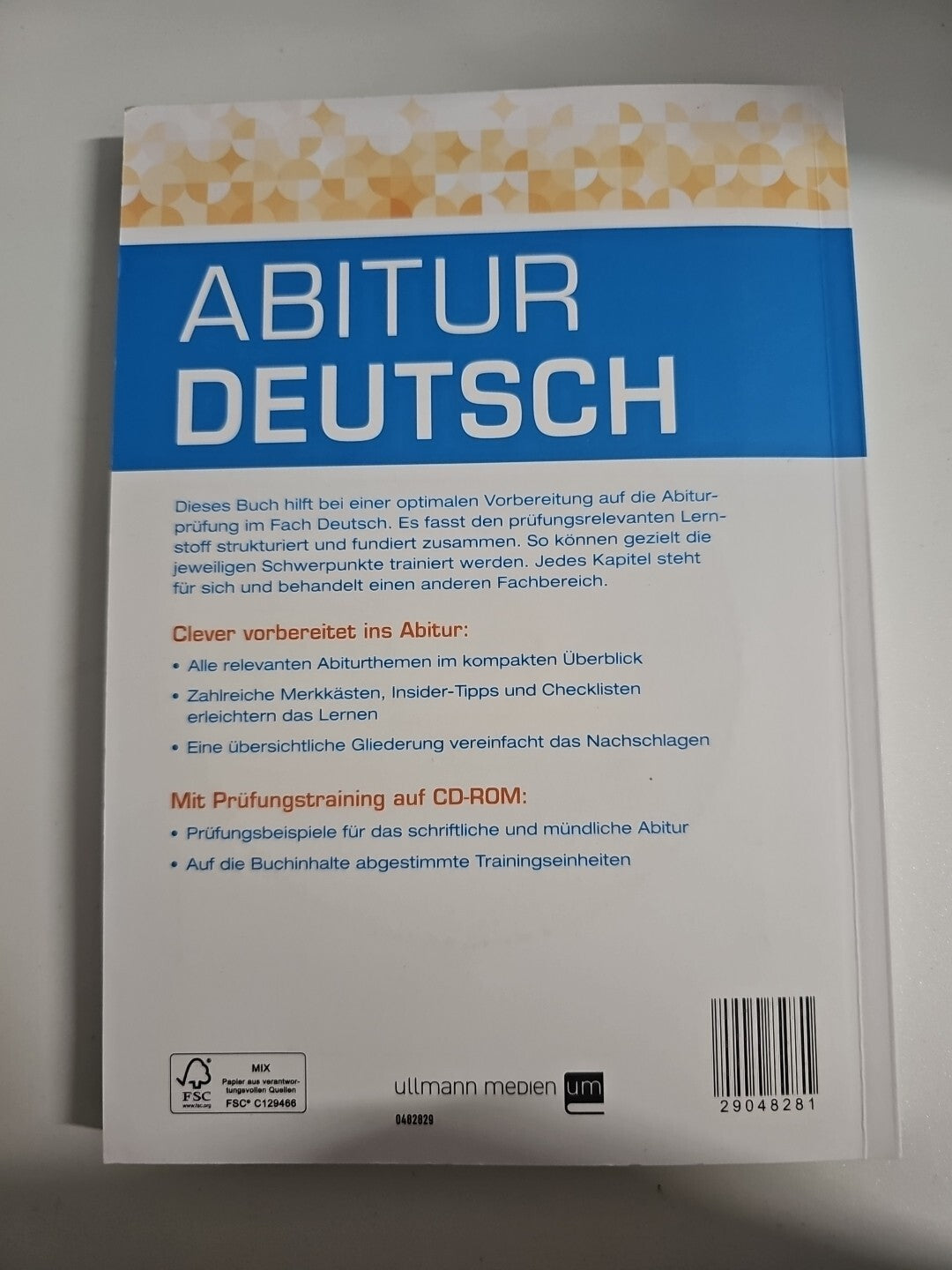 EB824 ABITUR DEUTSCH, Vorbereitung mit Prüfungstraining auf CD-ROM1