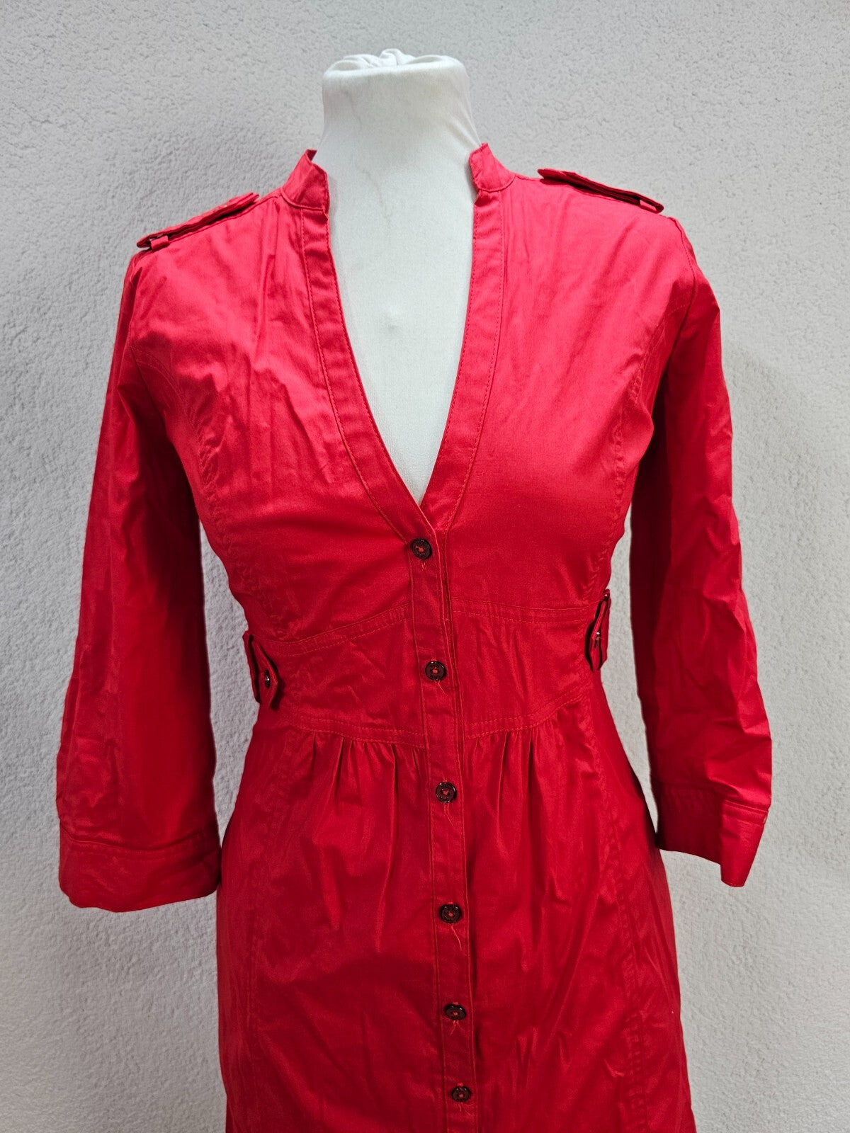 EK5753 Damen Blusenkleid von Mango, rot, Gr. XS/S1