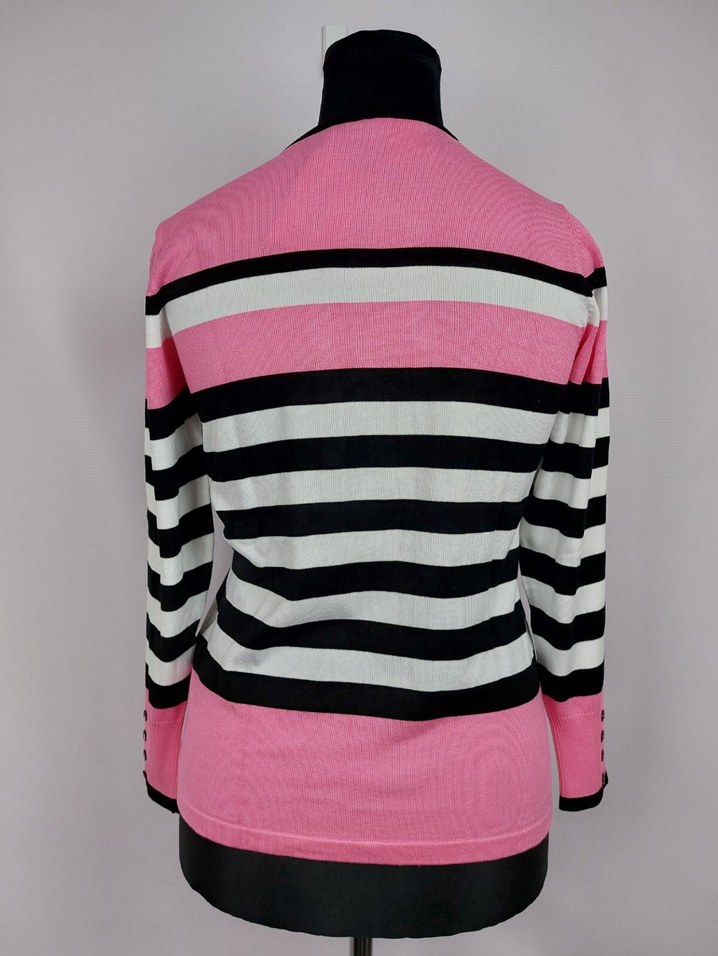 EK4608 Damen Pullover von Rabe, rosa/schwarz/weiß, Gr. 405