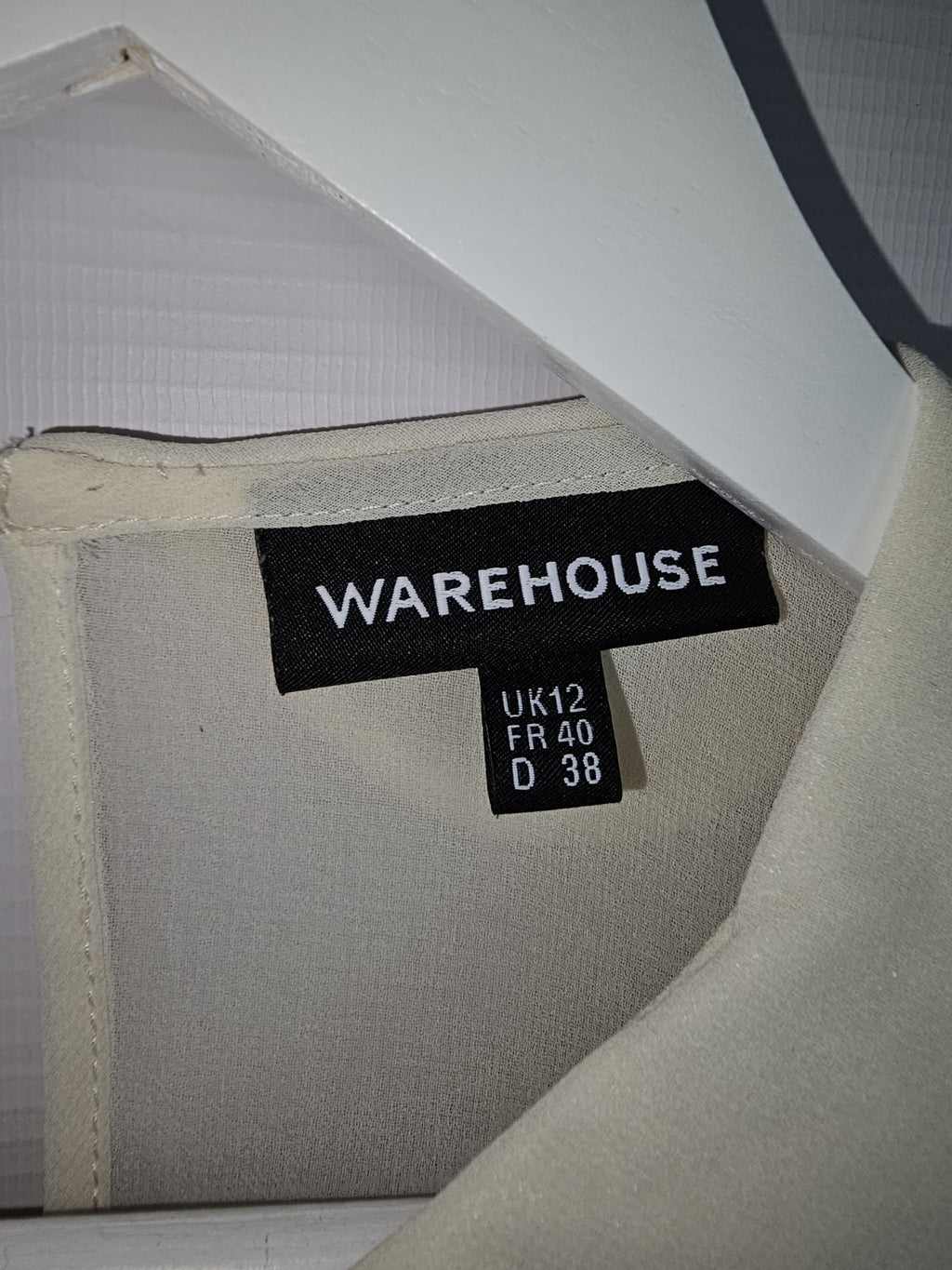 EK7629 Damen Bluse von Warehouse, Beige, Gr. 382