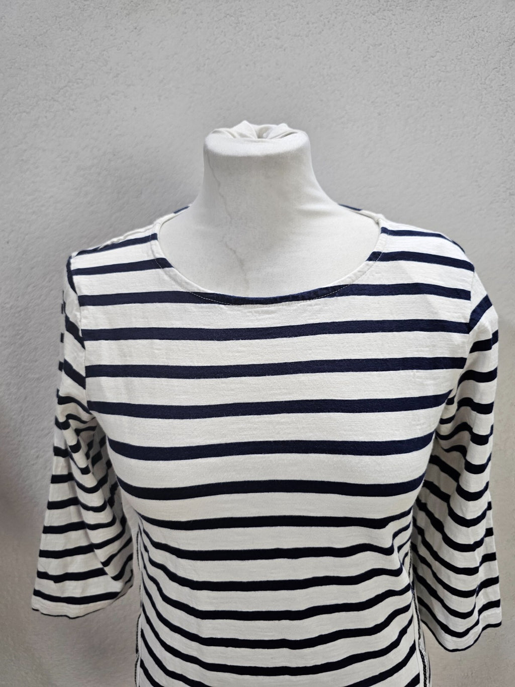EK2112 Damen Shirt von Woman by Tchibo, weiß/blau gestreift, Gr. 36/381