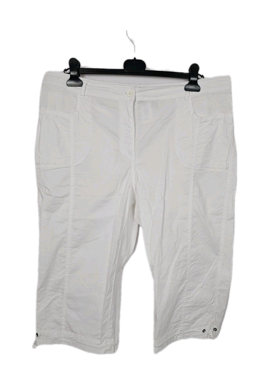 EK9363 Damen Capri Hose von CollectionL, Weiß, Gr. 400
