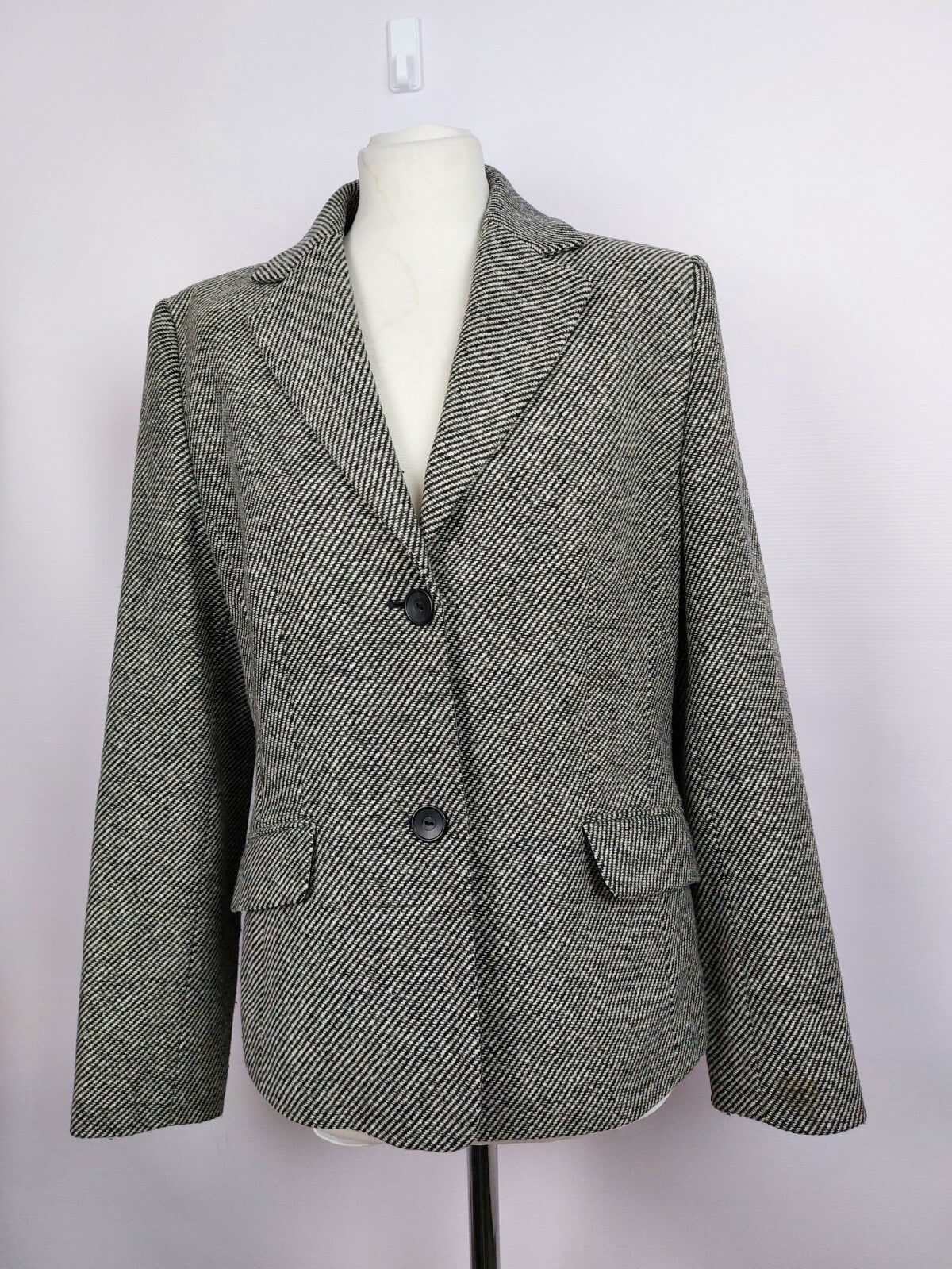 EK3371 Damen Blazer von Jake´s, schwarz/weiß, Gr. 401