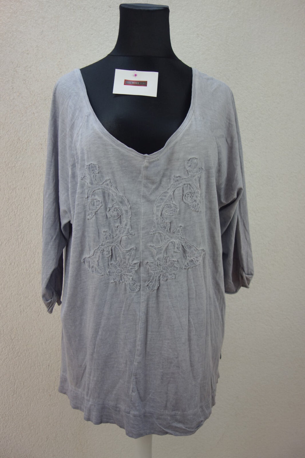 EK1137 Damen Oberteil von my Style, grau, Gr. 50/520