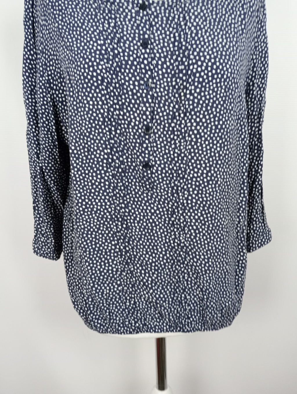 EK3536 Damen Bluse von Bonita, blau, weiß gepunktet, Gr. 442