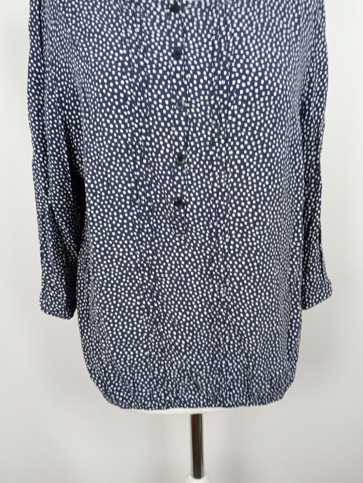 EK3536 Damen Bluse von Bonita, blau, weiß gepunktet, Gr. 442