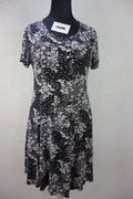EK3200 Damen Kleid von Unique, schwarz/weiß, Gr. L0