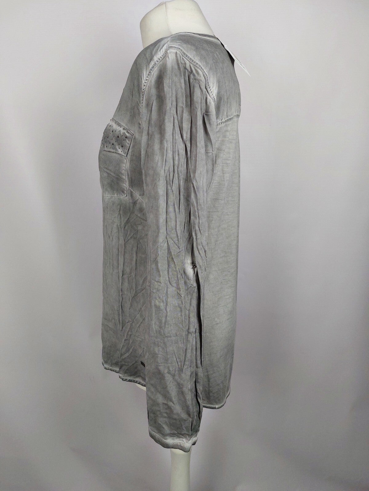 EK0484 Damen Bluse von Tom Tailor, grau, Gr. 364