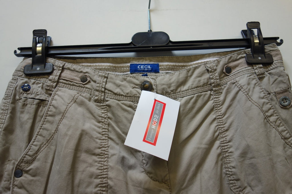 EK2063 Damen Hose von Cecil, beige/grau, Gr. 281