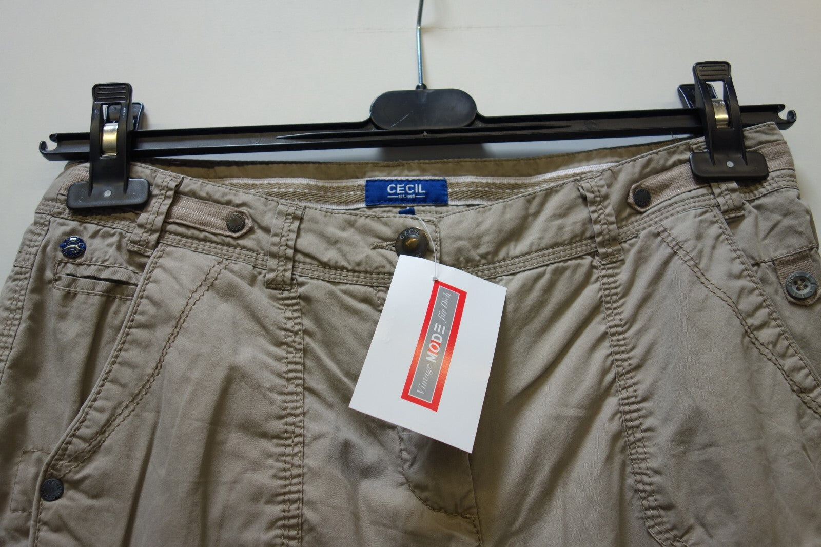 EK2063 Damen Hose von Cecil, beige/grau, Gr. 281
