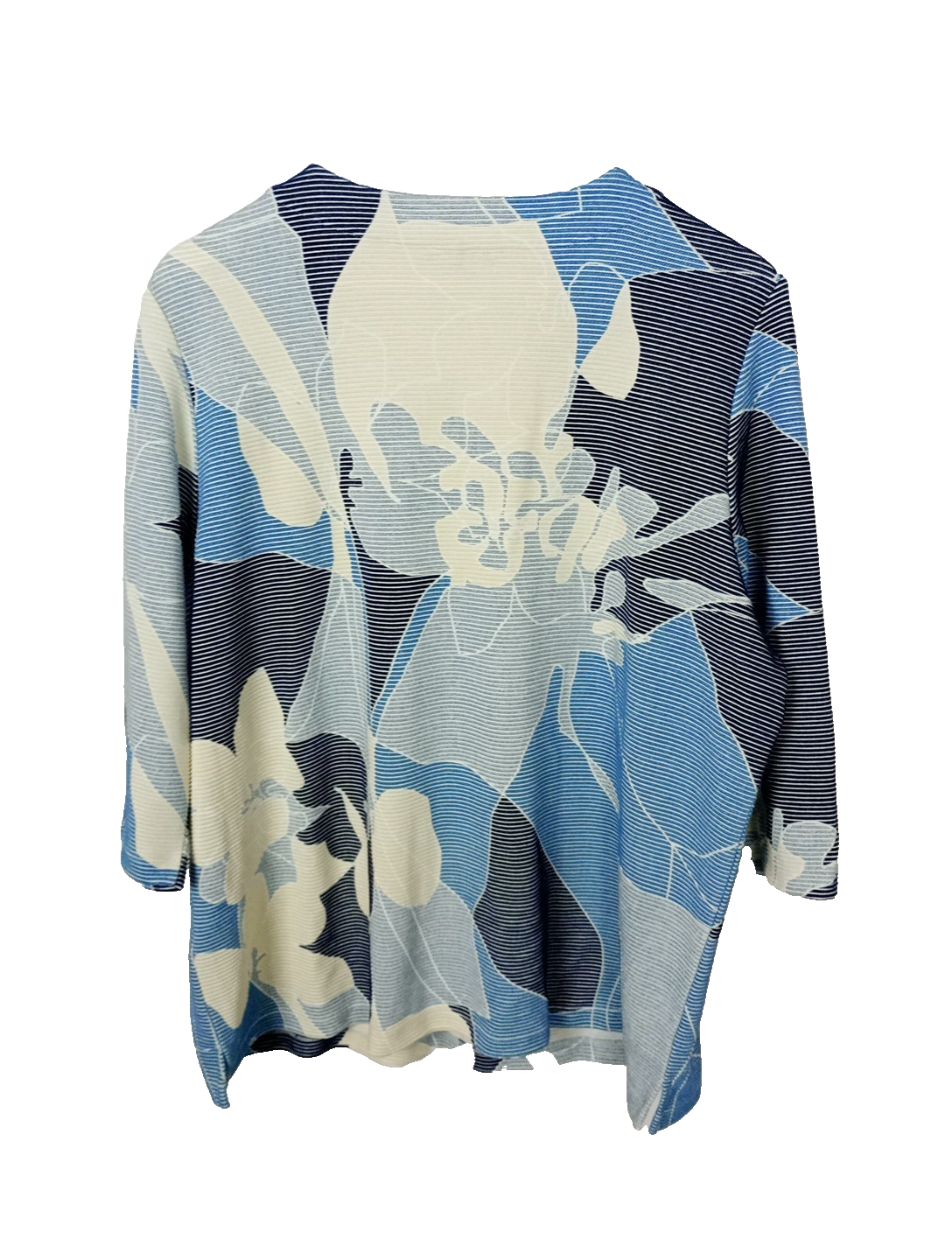 EK8580 Damenshirt Olsen Gr.M Blau Blumenmuster2