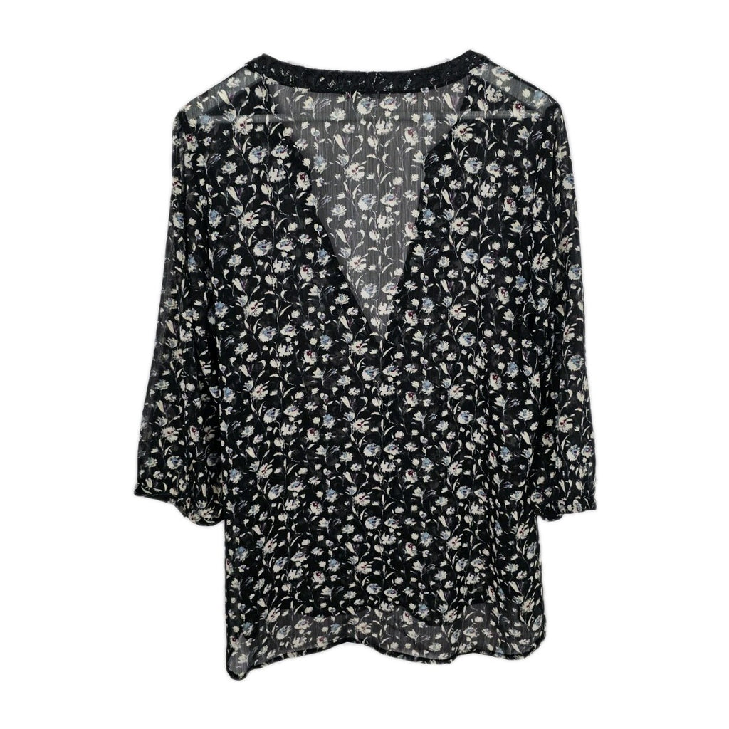 EK8992 Damen Bluse von Street One, schwarz mit Blumenmuster, Gr.423