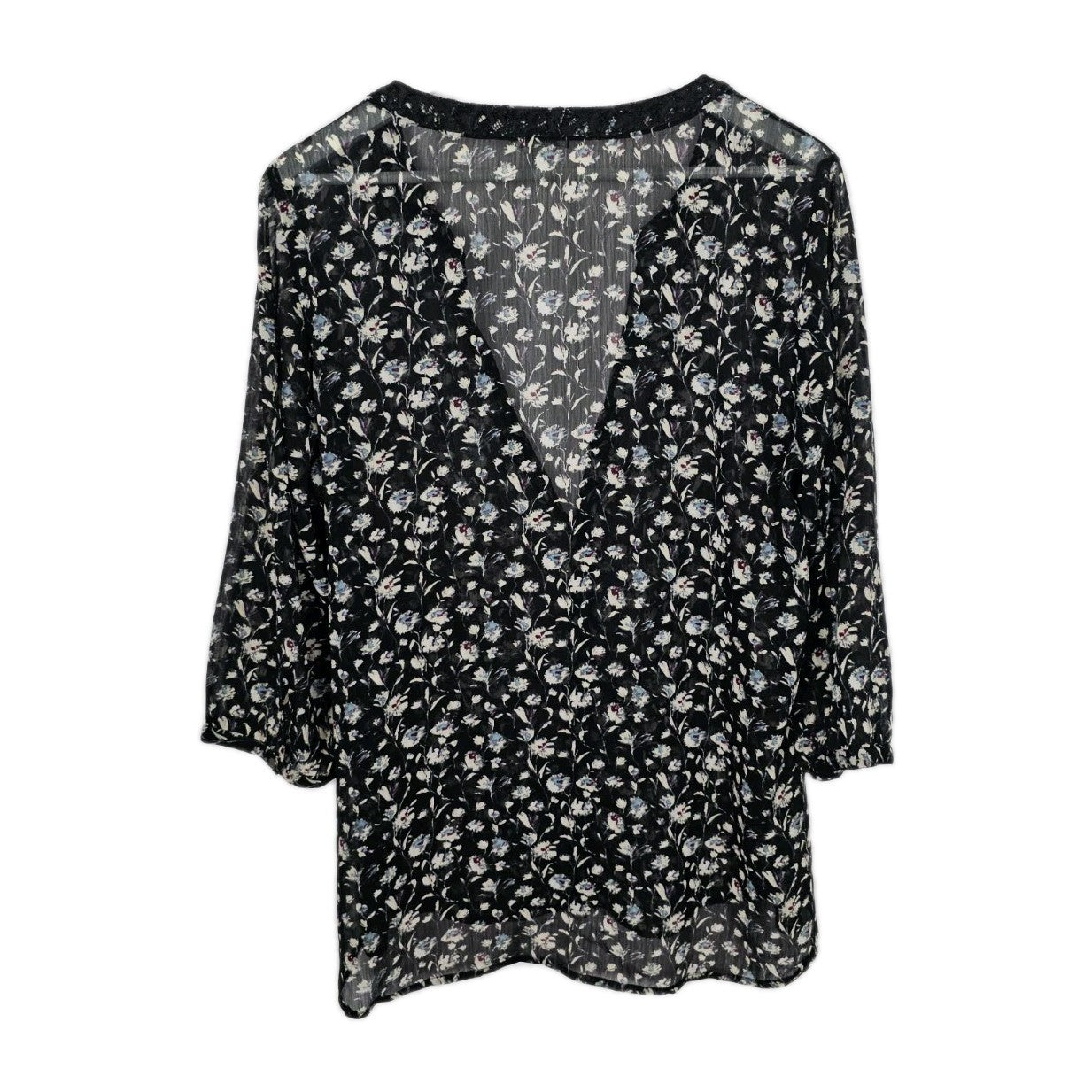 EK8992 Damen Bluse von Street One, schwarz mit Blumenmuster, Gr.423