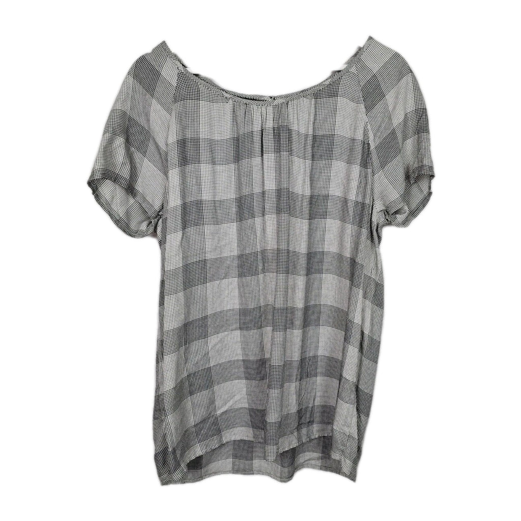 EK11238 Damen Bluse, Schwarz-Weiß, Gr. L0