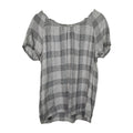 EK11238 Damen Bluse, Schwarz-Weiß, Gr. L0