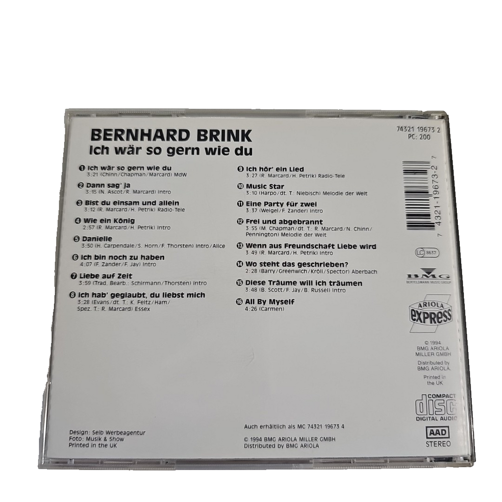 EB2759 Bernhard Brink – Ich Wär So Gern Wie Du | CD 1