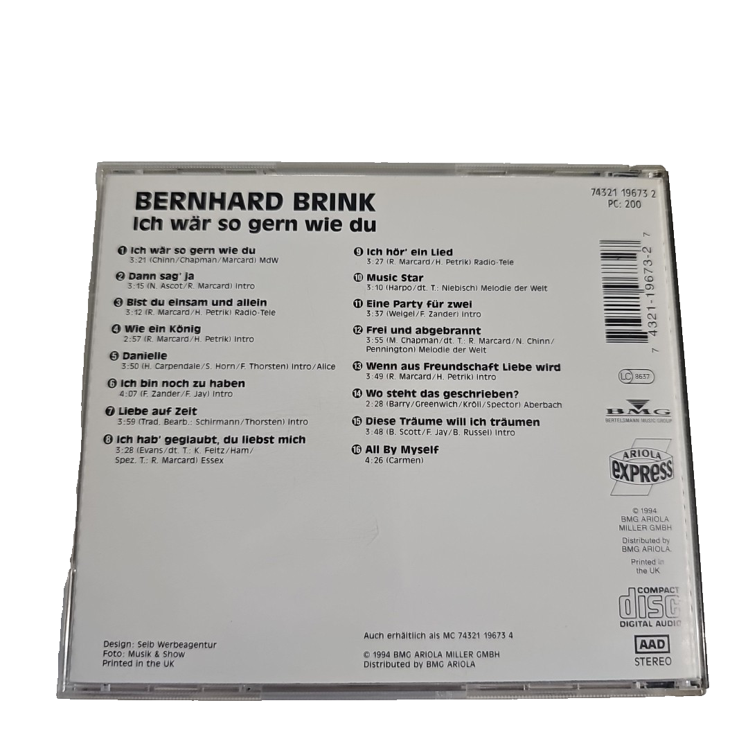 EB2759 Bernhard Brink – Ich Wär So Gern Wie Du | CD 1