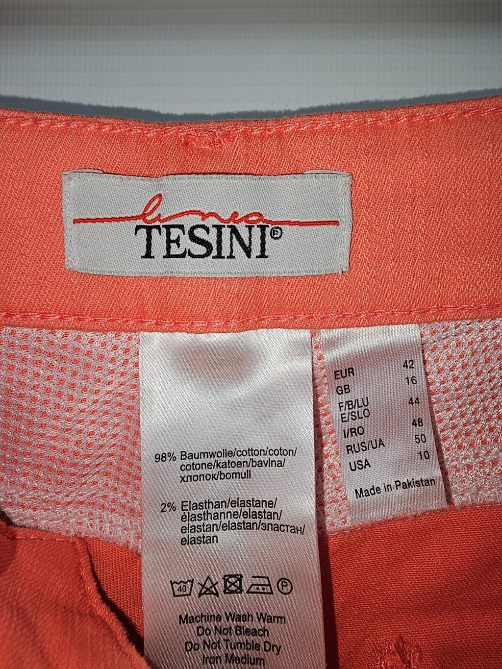 EK5423 Damen Jeans von Tesini, Lachsfarbend, Gr.423
