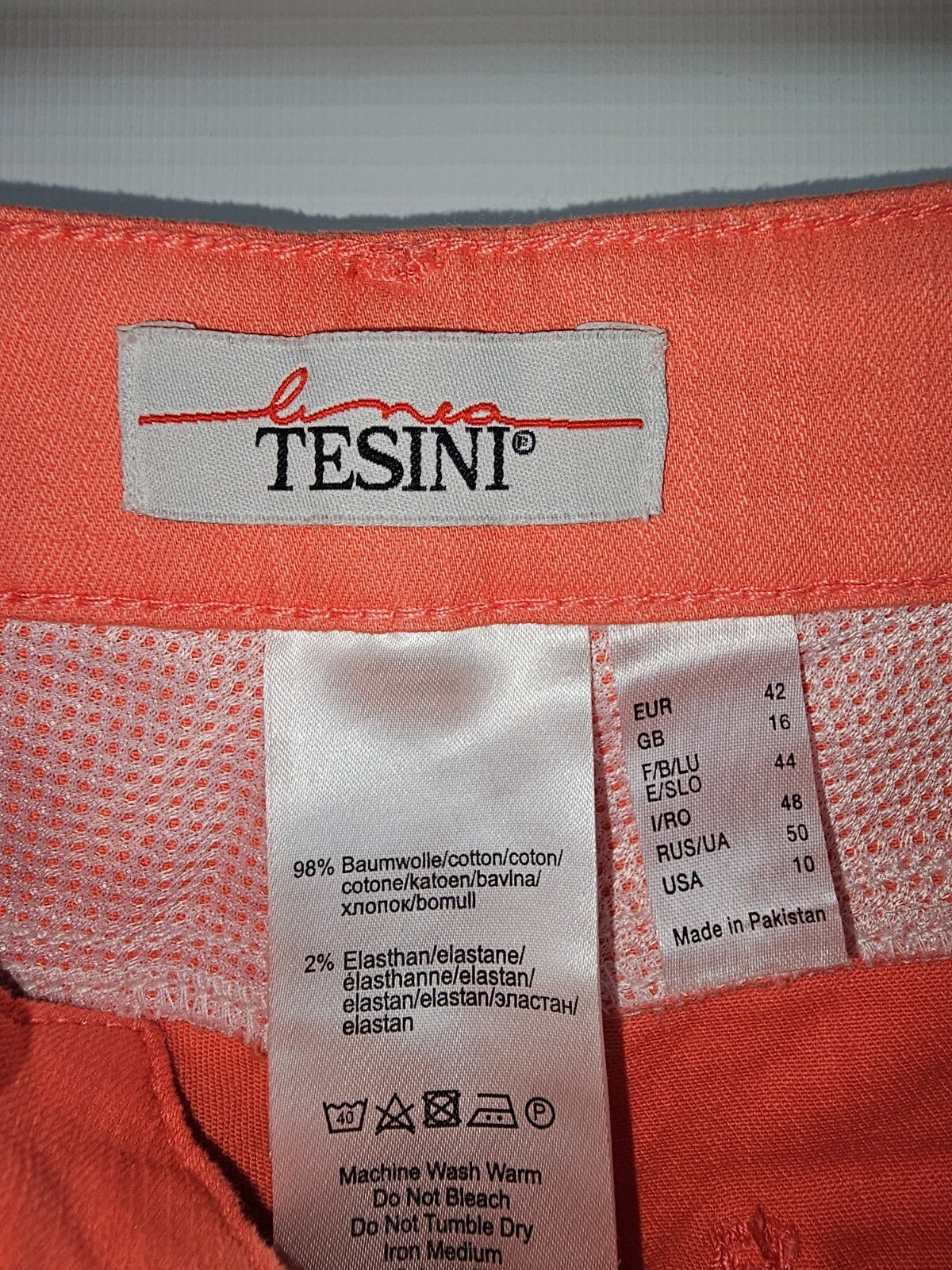 EK5423 Damen Jeans von Tesini, Lachsfarbend, Gr.423