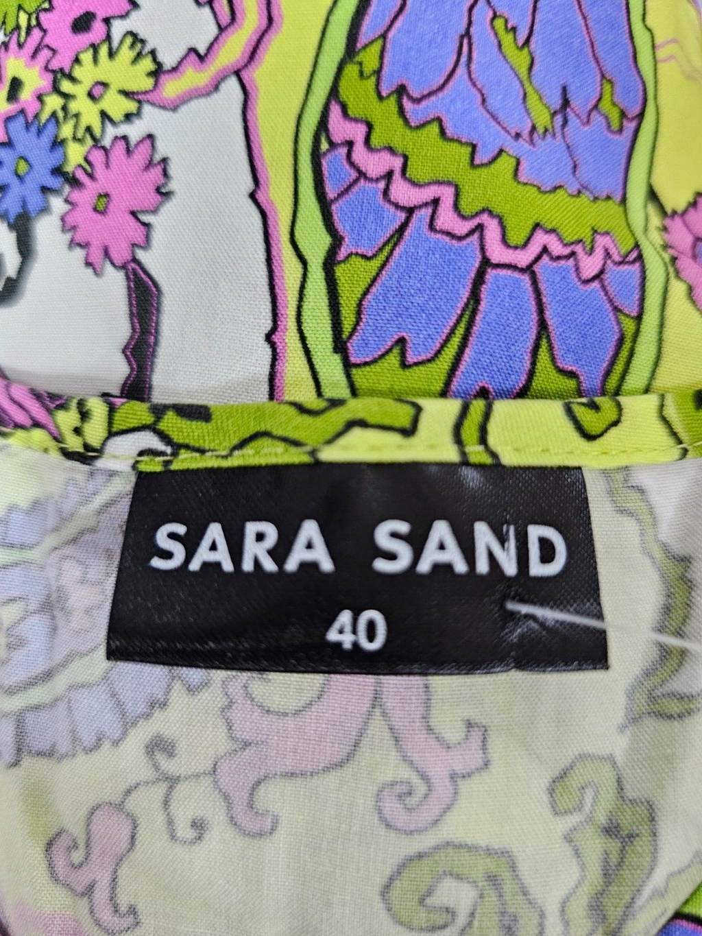 EK6183 Damen Bluse von Sara Sand, gelb mit Muster, Gr.405