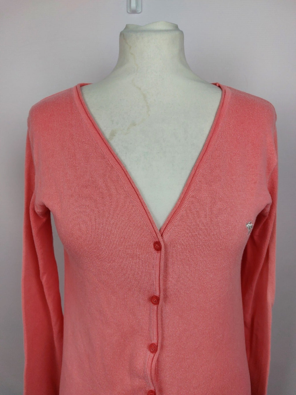 EK3413 Damen Strickjacke von Abercrombie & Fitch, Koralle, Gr. S1