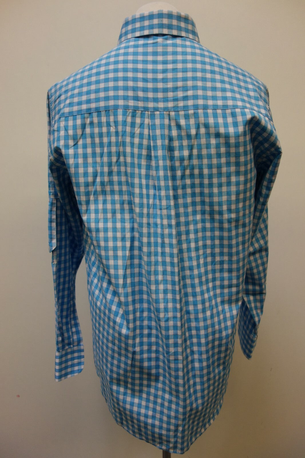 EK0886 Herren Hemd von Fuchs, blau-weiß, kariert, L3
