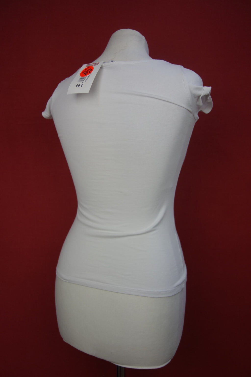 EK3946 Damen Top von Tally Weijl, weiß. Gr. XS3