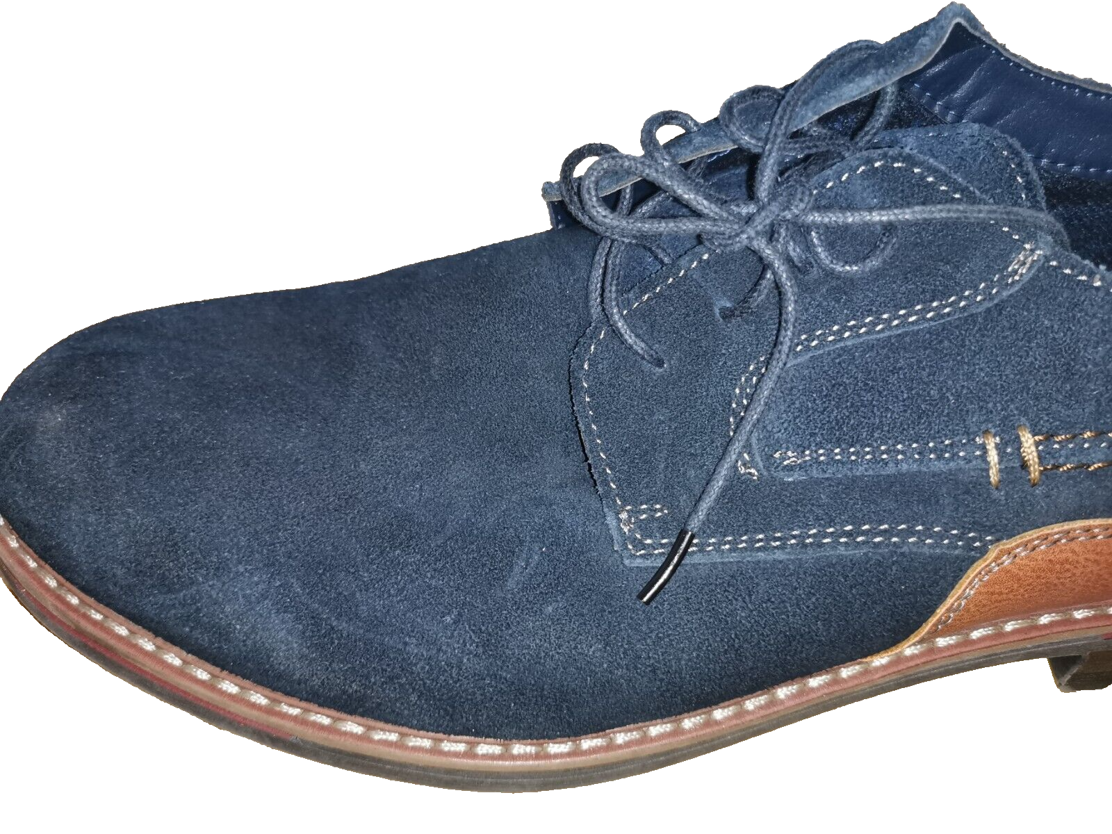ES0533 Herren Halbschuhe von AM Shoe Company, blau braun, 446